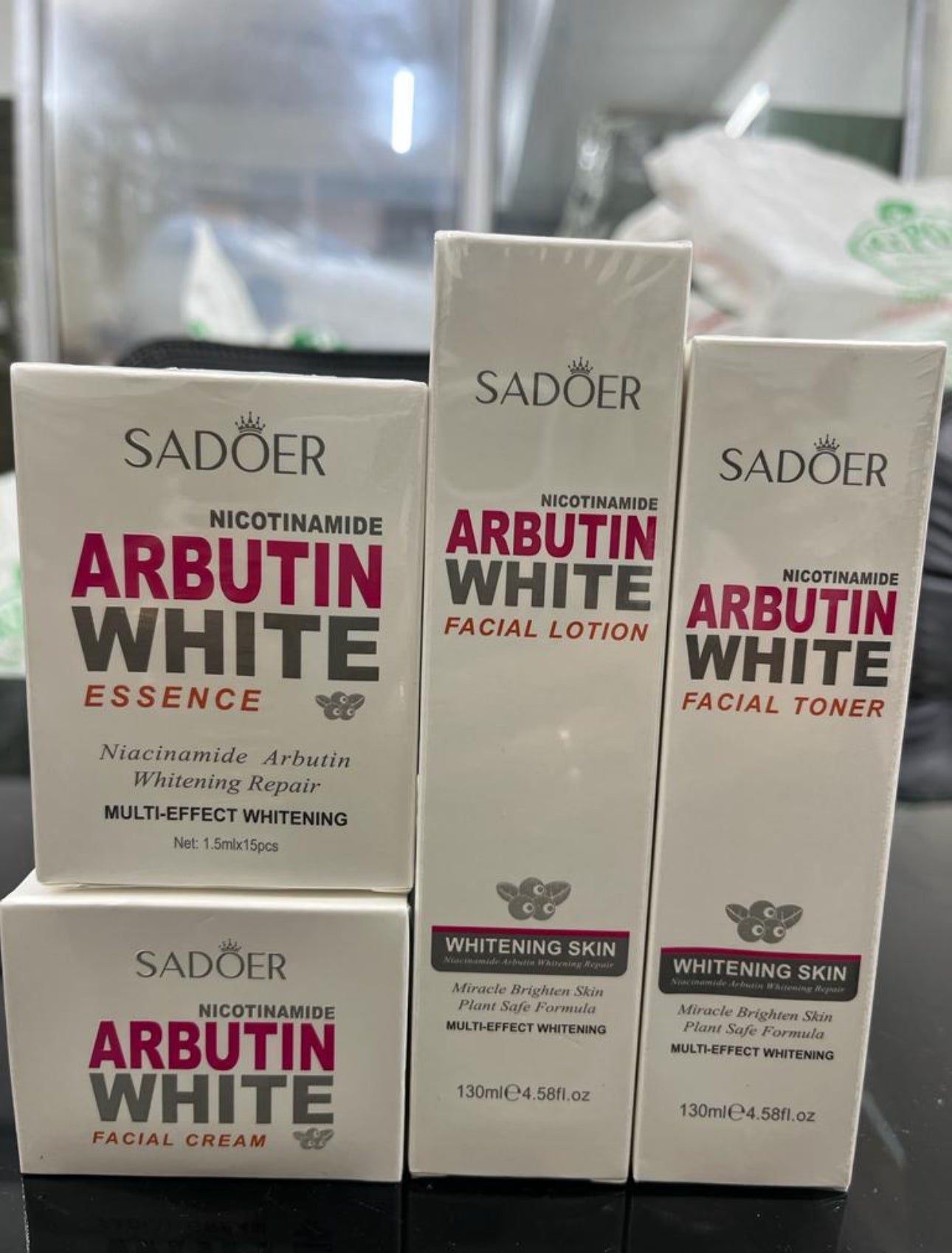SADOER Niacinamide Arbutin White Skincare Set – Complete Whitening & Brightening Routine