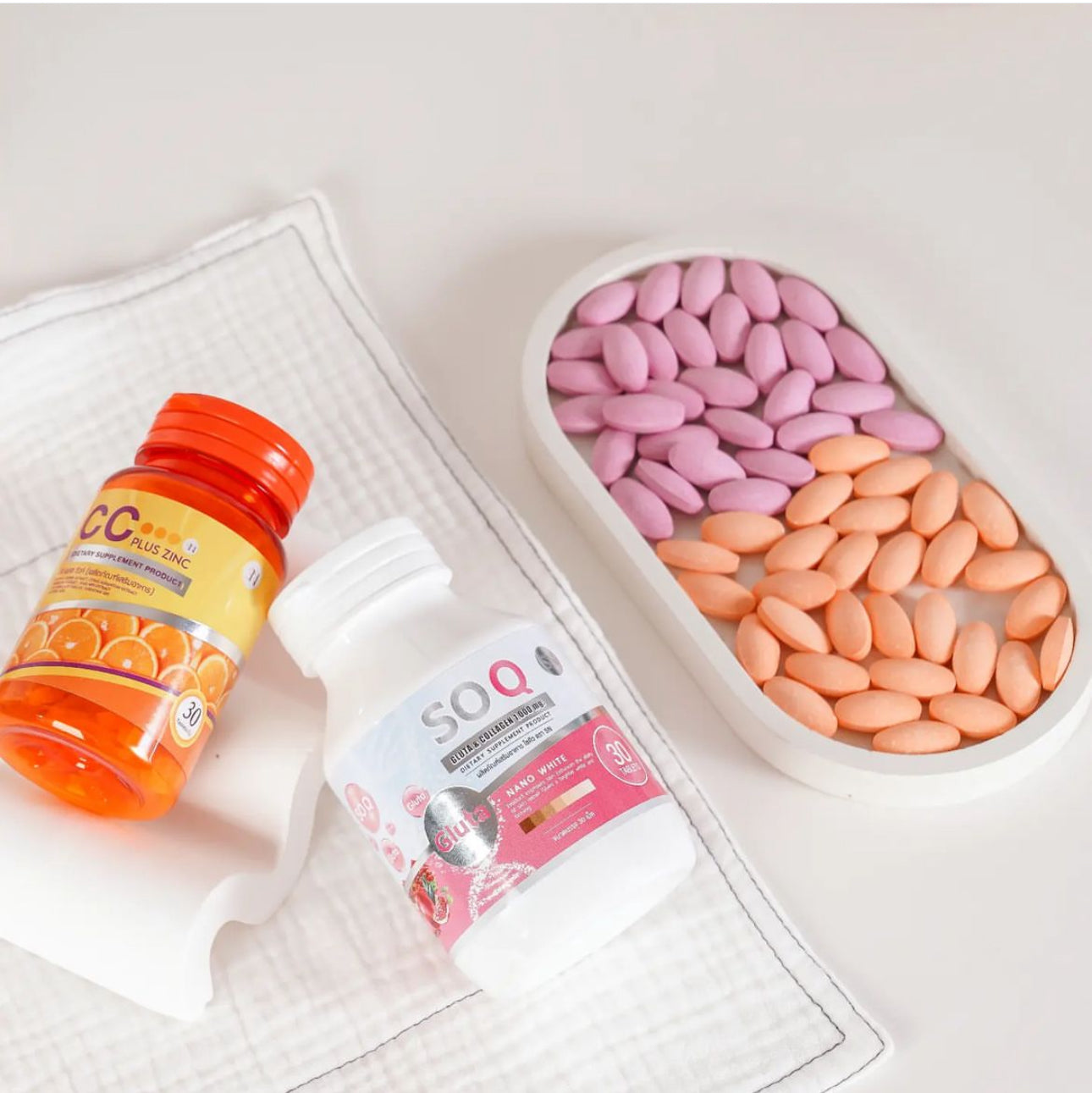 SOQ Gluta & Collagen CC Nano Vitamin C and Zinc Whiten Brighten Skin Set