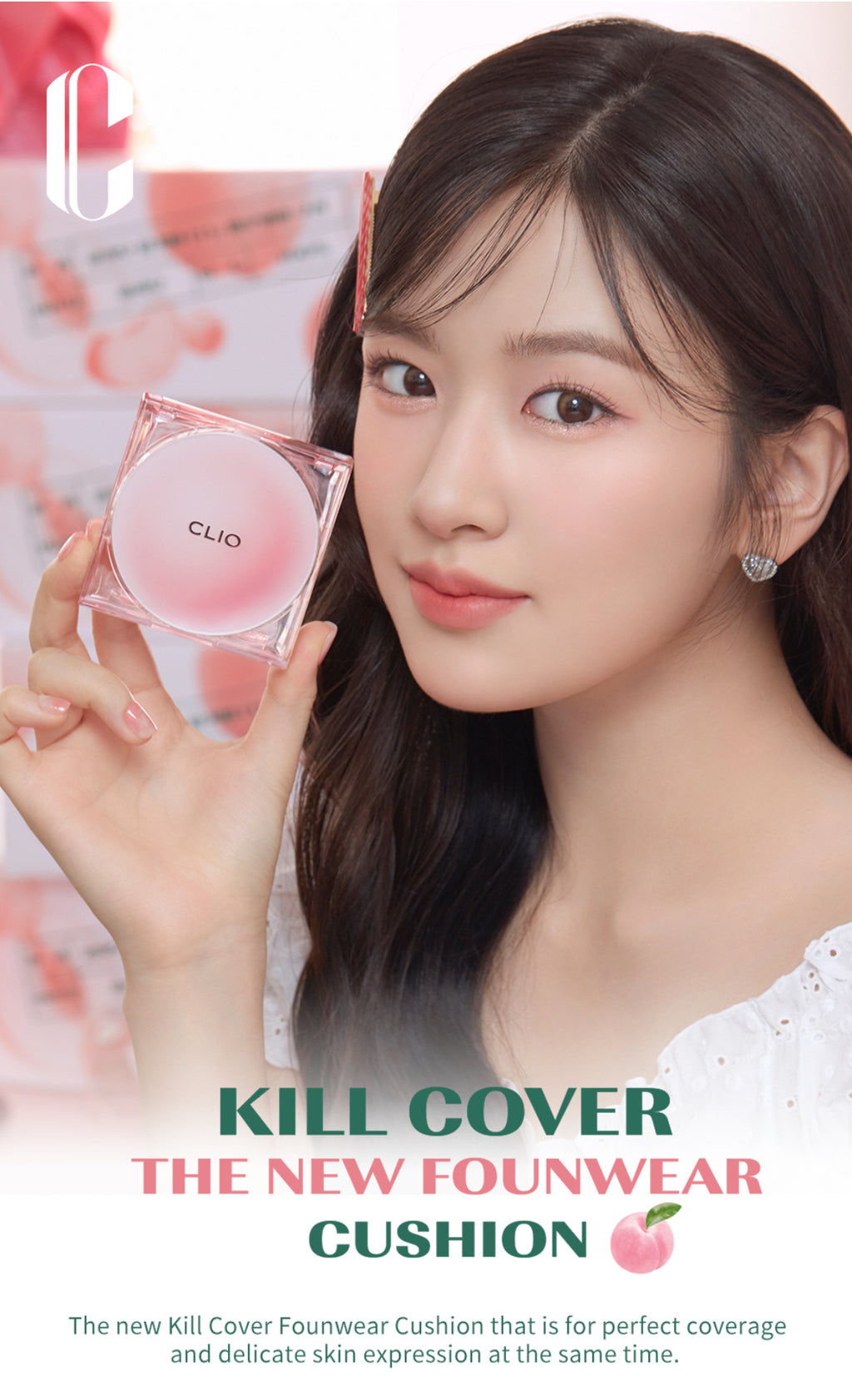 CLIO KILL COVER THE NEW FOUNWEAR CUSHION (PEACH EDITION+Refil 1EA)