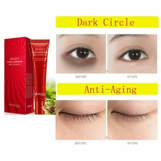 Red Ginseng Eye Cream Snail Essence Anti Aging Eye Cream Moisturizer Ageless Fade Fine Line Remove Dark Circle Eye Bag BIOAQUA