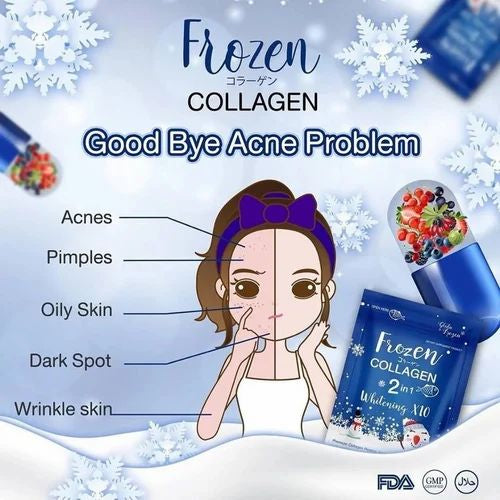 ❄️ Frozen Collagen 2 in 1 Whitening X10 – Daily Glow Formula (60 Capsules)authentic 100 💯