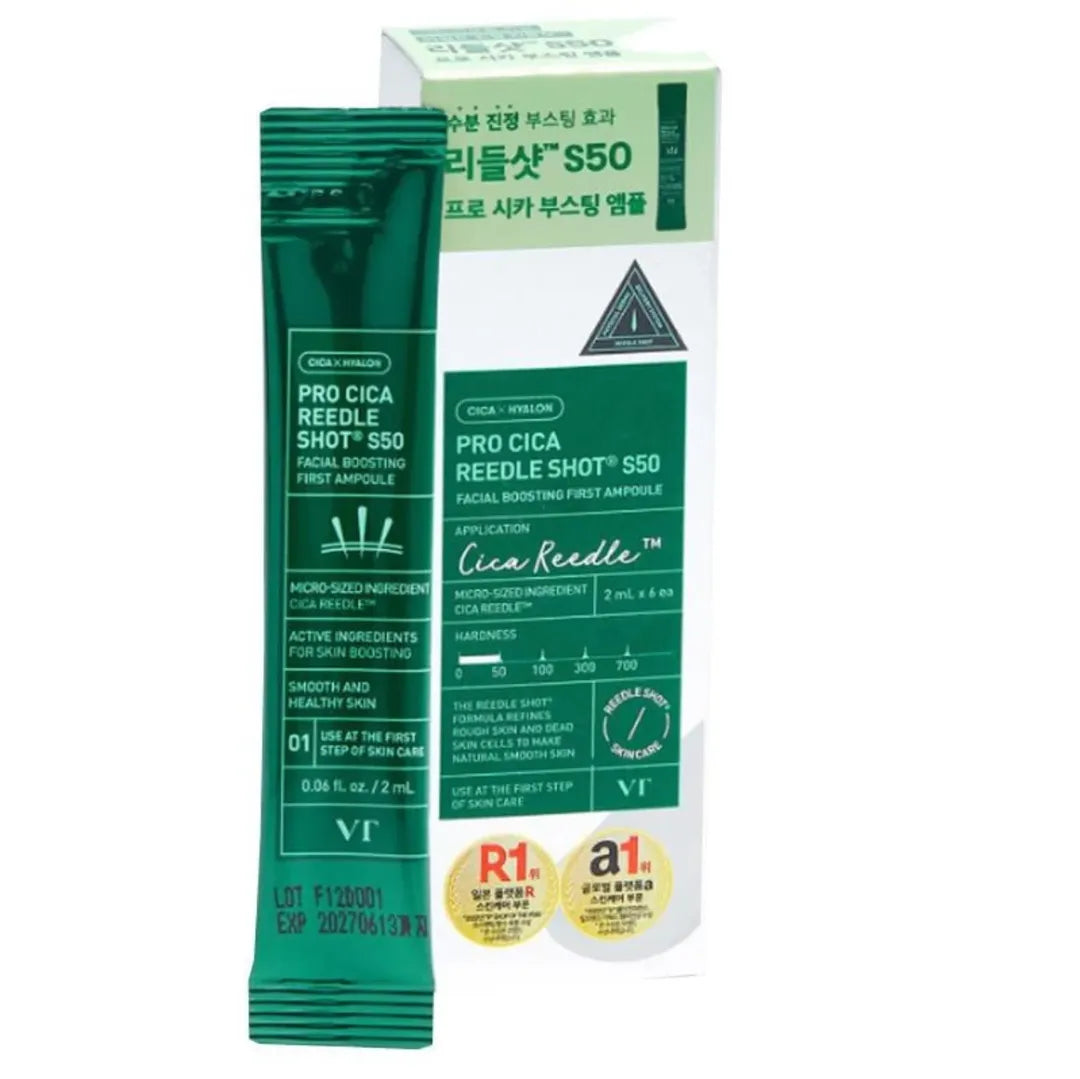 VT Pro Cica Reedle Shot S50 Facial Boosting Ampoule Trial Pack – 2mlx6