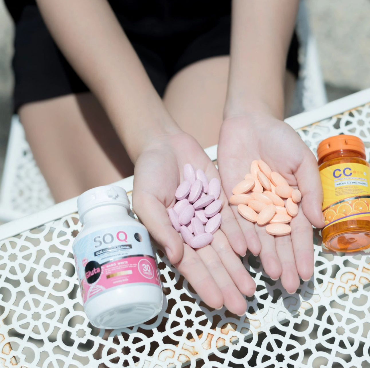 SOQ Gluta & Collagen CC Nano Vitamin C and Zinc Whiten Brighten Skin Set