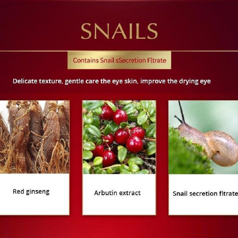 Red Ginseng Eye Cream Snail Essence Anti Aging Eye Cream Moisturizer Ageless Fade Fine Line Remove Dark Circle Eye Bag BIOAQUA