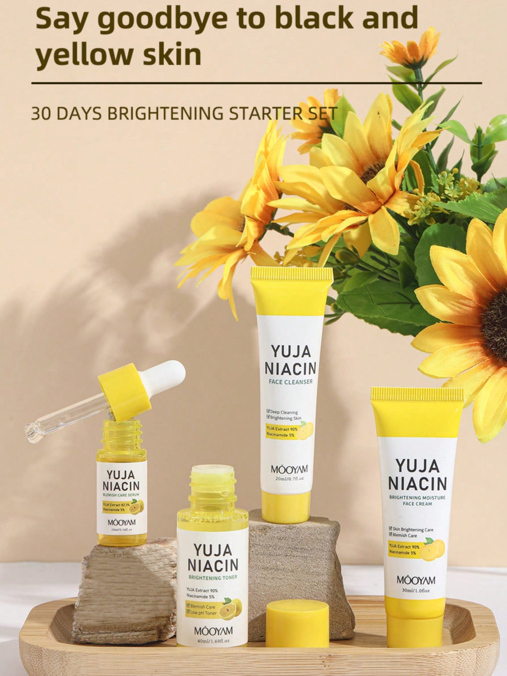 Mooyam Yuja Niacin 30 Days Miracle Brightening Starter Kit - 1pack (4 items)