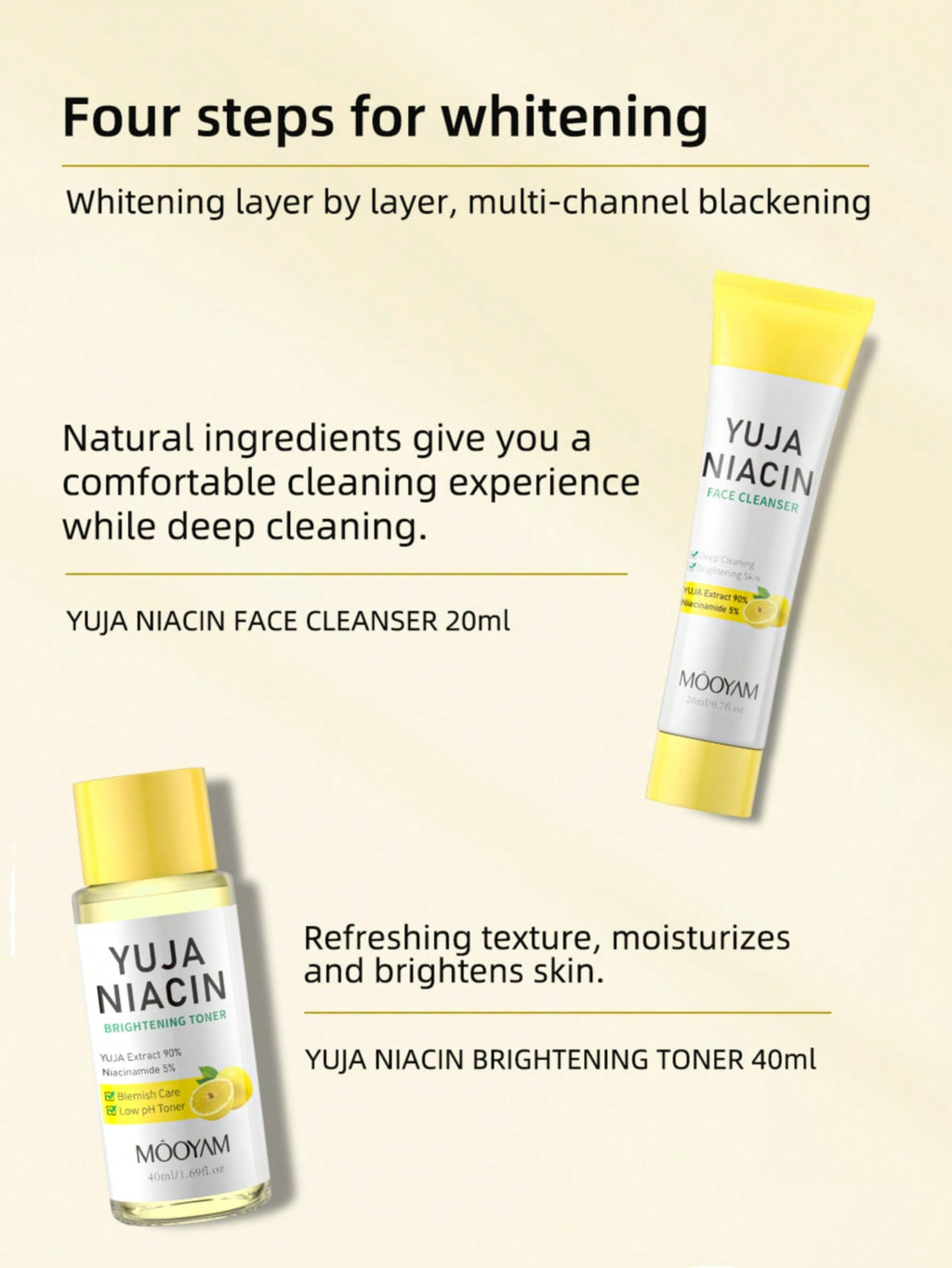 Mooyam Yuja Niacin 30 Days Miracle Brightening Starter Kit - 1pack (4 items)