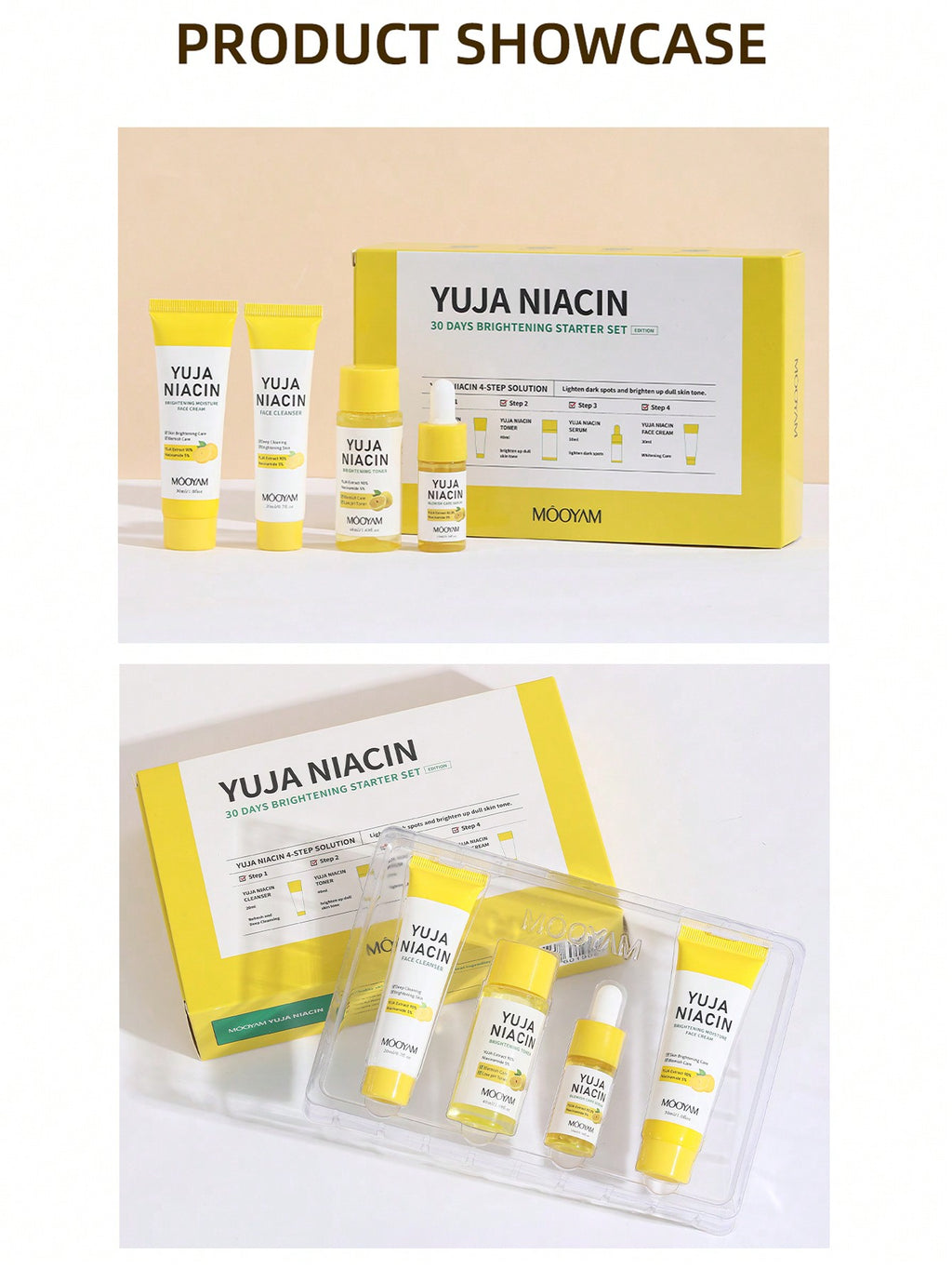 Mooyam Yuja Niacin 30 Days Miracle Brightening Starter Kit - 1pack (4 items)