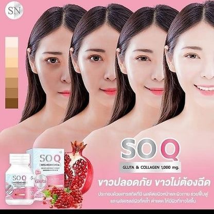 SOQ GLUTA & COLLAGEN 1,000 milligrams (food supplement, SOQ brand SN)