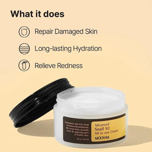 MOOYAM Advanced Snail Face Repair Cream Anti-aging&Anti Wrinkle100g