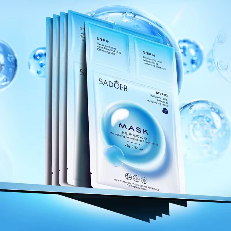 SADOER 3-Step Hyaluronic Acid Trilogy Mask

Hydrate. Rejuvenate. Glow. All in One Pack!