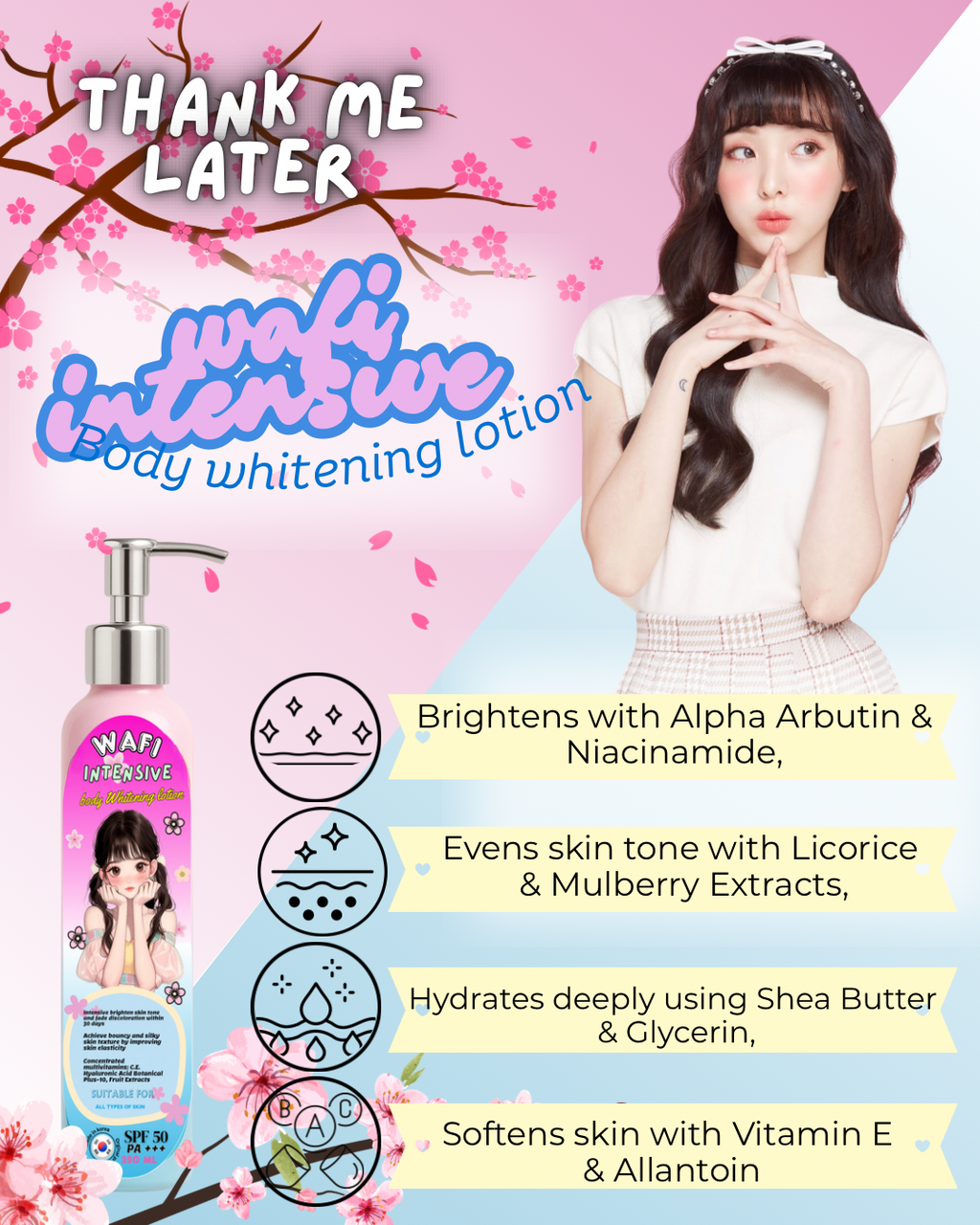 Wafi body whitening startup set