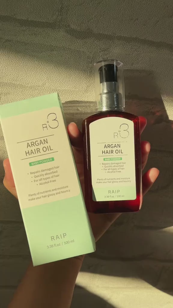 🍼 RAIP R3 Argan Hair Oil – Baby Powder (100ml)