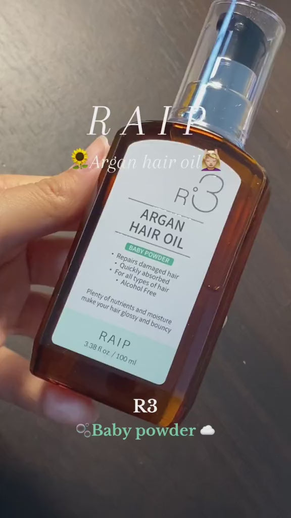 🍼 RAIP R3 Argan Hair Oil – Baby Powder (100ml)