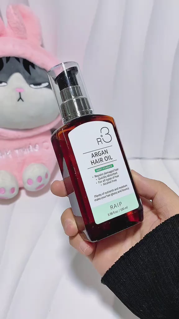 🍼 RAIP R3 Argan Hair Oil – Baby Powder (100ml)